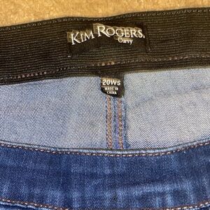 Kim Rogers Denim Blue Curvy Pull On Jeans